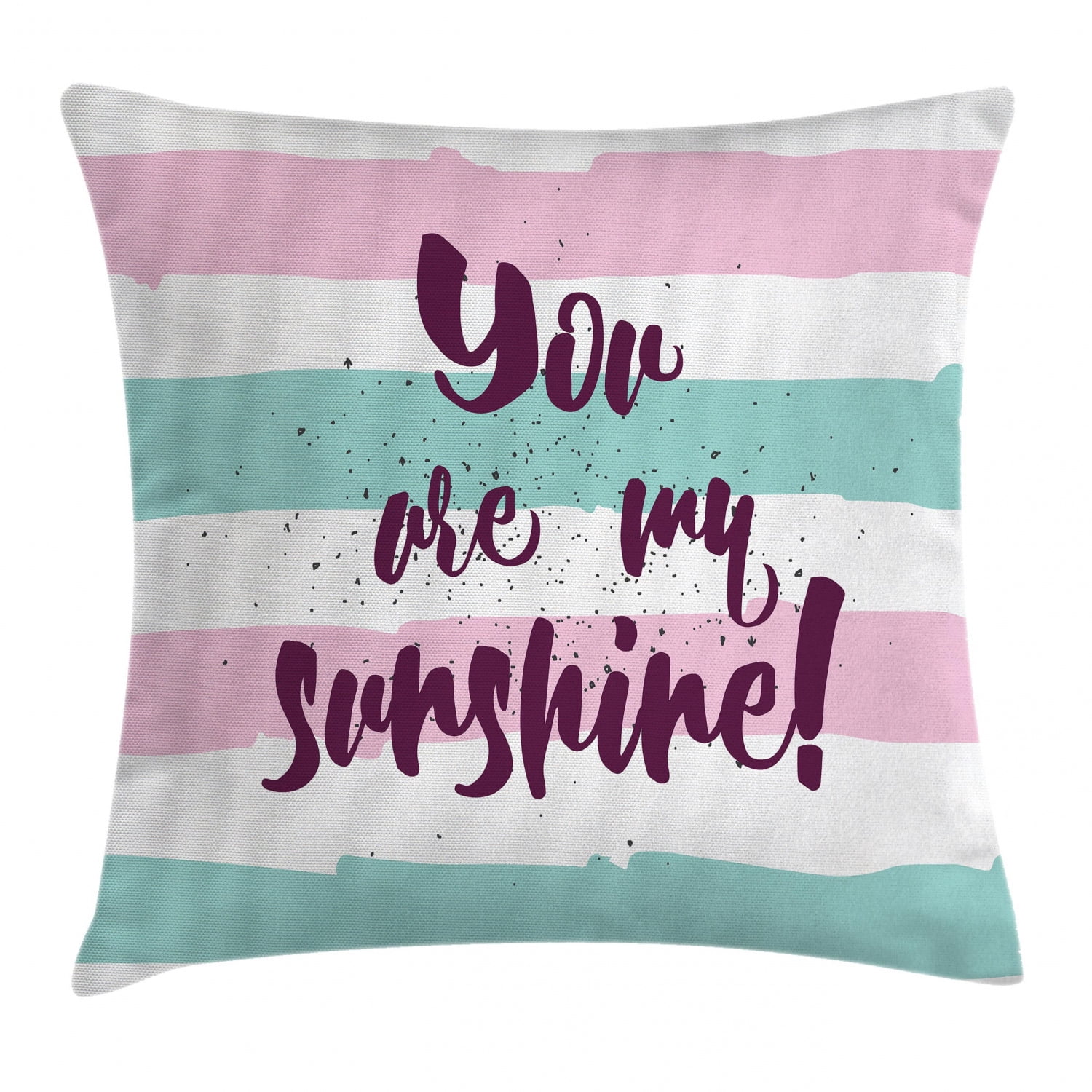 Quotes Decor Throw Pillow Cushion Cover, Horizontal Striped Setting