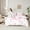 Pink White B, variant on jejeloiu Girl Personalized Gifts 7-Piece Bedding Comforter Set,Pink Letter C King Bedding Sets,Cute Bow Bowknot Bed Sheets For Princess,Lightweight Room Decoration Reversible