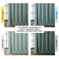 thumbnail image 3 of TiaGOC Faux Linen Room Darkening Curtains - 108 Inches Long Luxury Linen Curtains for Bedroom & Living Room (1 Panel), 50W X 108L, Sea Thistle, 3 of 7