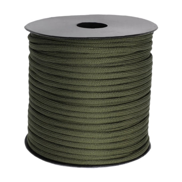 Cuerda de paracord de 9 hebras, accesorios para tiendas de campaña, multiusos, resistente y versátil. Verde