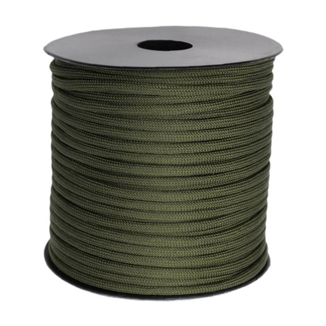 Almencla 9 Strand Paracord Rope Tent Rope Accessories 4mm Strong DIY Weaving Rope Parachute Cord for Outdoor Bracelet Emergency Travel Green