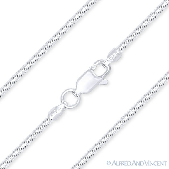 1.6mm Classic Snake Link Italian Chain Bracelet in .925 Sterling Silver