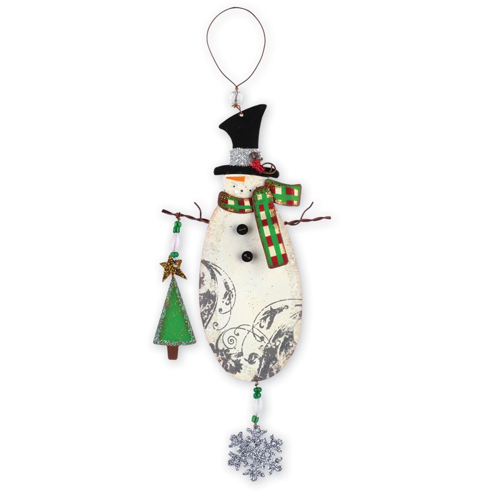 Vintage Snowman Christmas  Tree Ornament 