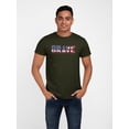 thumbnail image 3 of 4th of July Brave Patriot American Flag Mens T Shirt, 3 of 5