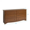 thumbnail image 3 of Prepac Monterey Commode à 6 Tiroirs en Cerisier, 3 of 9