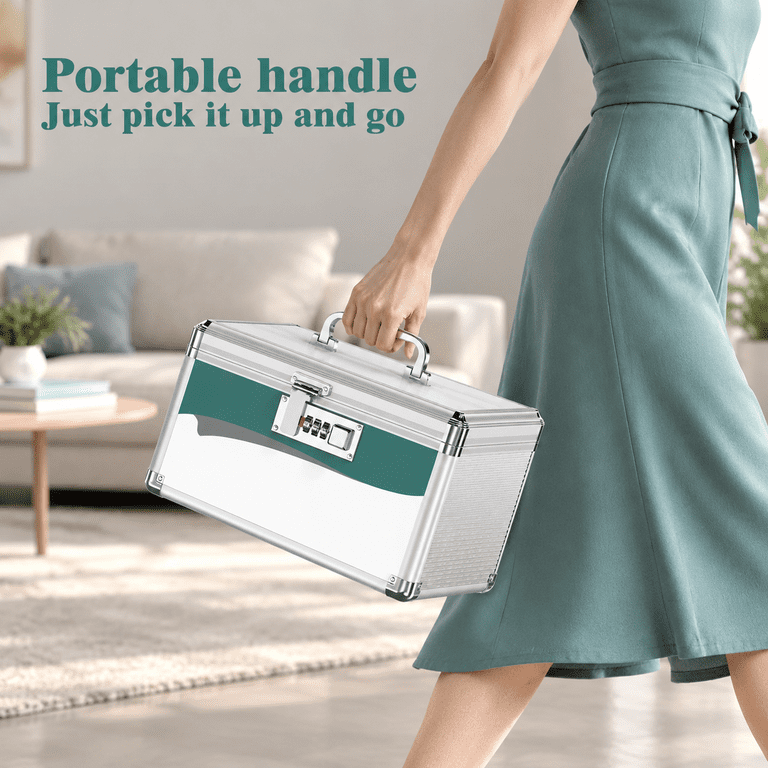 Lock Box With Code Aluminum Alloy Medication For Home - Walmart.com