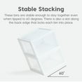 thumbnail image 2 of IRIS 30 Qt Stackable Storage Drawer, Plastic Drawer Organizer with Clear Doors for Pantry, Bedroom, Closet, 2Pk, 2 of 6