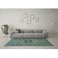 thumbnail image 3 of Ahgly Company Indoor Round Persian Light Blue Traditional Area Rugs, 3' Round, 3 of 4