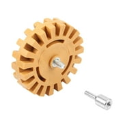 Sonceds Sticker Remover Wheel Decal Glue Tape Eraser Rubber Wheel with Adapter Rotating Disc 4 Inch