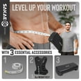 thumbnail image 2 of SAKAE Aerobics Step Platform Set with Weighted Vest & Measuring Tape, Adjustable Height 2 Level Risers Workout Step Trainer with Non-Slip Surface, Step Platform for Home Exercise, Black, 2 of 9