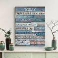 thumbnail image 3 of Blue Inspirational Canvas Wall Art for Office Positive Quotes Wall Decor Rustic Wood Grain Motivational Theme Poster for Bedroom Classroom Home Walls Framed Office Artwork for Men Teens 12x16, 3 of 6