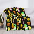 thumbnail image 3 of Naloa Gnomes With Sunflowers Flannel Blankets - Thick and Warm Blanket for Winter, Soft Fuzzy Plush King Blanket for All Seasons50"x40", 3 of 6