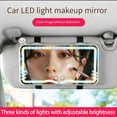 thumbnail image 4 of USB Rechargeable LED Makeup Mirror for Car Sun Visor with Adjustable Brightness, 4 of 6