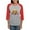 Heather/Red, variant on - Kappa Alpha Order Coat Of Arms Long Sleeve T Shirt - Womens Baseball Tee