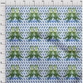 thumbnail image 4 of oneOone Georgette Viscose Blue Fabric Tropical Birds With Geometrical Background Fabric For Sewing Printed Craft Fabric By The Yard 42 Inch Wide, 4 of 4