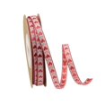 thumbnail image 1 of 1 Roll of 10M Ribbon Heart Printed Polyester Packing Rope Valentine's Day Gift Wrapping (Pattern 1), 1 of 4