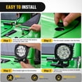 thumbnail image 3 of Nilight Light Mounting Bracket Hood Cowl Mount Brackets for Front A-Pillar Auxiliary Offroad LED Work Pods Lights on Jeep Wrangler JL JLU Gladiator JT 2018 2019 2020 2021 2022 2023 2024 2025, Black, 3 of 8