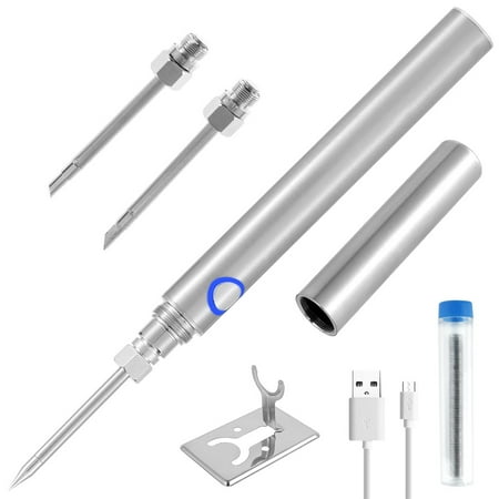 

Littleduckling Soldering Iron Kit Rechargeable Wireless Welding Pen with 110mAh Battery Fast Heating Welding Tool with Soldering Iron Tip Solder Wire Soldering Iron Stand Welding Repair Tool