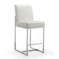 thumbnail image 2 of Manhattan Comfort Element 24.8" Faux Leather Counter Stool in White (Set of 2), 2 of 6