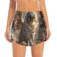 thumbnail image 2 of Daiia Golden White Tiger Pattern Women's 2 in 1 Running Shorts - Lightweight Athletic Workout Gym Yoga Shorts Liner with Phone Pockets-Medium, 2 of 7