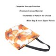 thumbnail image 3 of Large Canvas Bag 13.5x5.1x15 Inch Canvas Bag Shopping Canvas Bag Suitable For Outing Shopping Travel Out Of Large Capacity Storage Orange Flower, 3 of 9