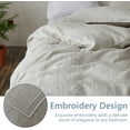 thumbnail image 2 of Simple&Opulence 100% Washed Linen Duvet Cover Set 104"x92" - 3 Pieces Soft Farmhouse Comforter Set Double Embroidered with Button Closure - 1 Duvet Cover and 2 Pillowshams (Linen, King), 2 of 7