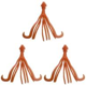 thumbnail image 1 of Pulpo Artificial flotante TPE cebo accesorios de pesca al aire libre naranja 4 Uds, 1 of 8