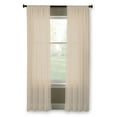 thumbnail image 2 of Curtainworks Trinity Crinkle Polyester Sheer Poletop Single Panel Curtain, Oyster, 51" x 132", Adult, 2 of 5