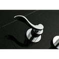 thumbnail image 4 of Kingston Brass KS8021DFL NuWave Two-Handle Wall Mount Roman Tub Faucet, Polished Chrome, 4 of 7