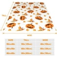 thumbnail image 5 of Halloween Theme Throw Blanket Happy Jack O Lantern Pumpkins with Candy Witch Hat Blanket Cozy Soft Lightweight Flannel Plush Blankets for Bed Couch Living Room Sofa Chair,50x60 Inch, 5 of 6