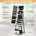 thumbnail image 6 of Giantex Freestanding Jewelry Cabinet, Jewelry Makeup Storage Organizer, Mobile Jewelry Armoire, White, 6 of 8