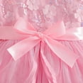 thumbnail image 6 of 5-6 Years Princess Dresses For Girls Kids Flowy Front Ruched Casual Midi Sundress for Princess Birthday Party Wedding Prom Gown Pink, 6 of 7