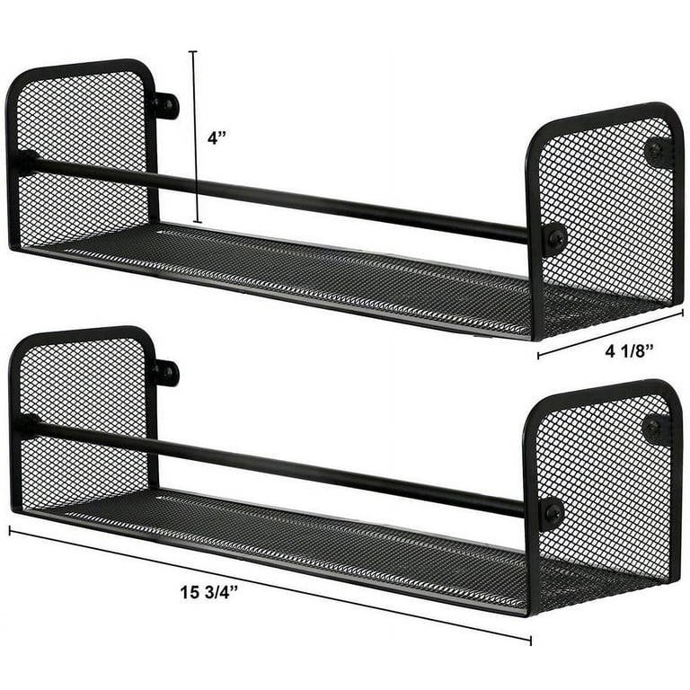 Greenco wall mount single online tier mesh spice rack