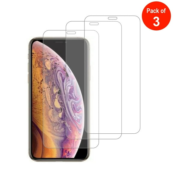 iPhone Xs Max Tempered Glass, Premium Screen Protector Designed HD Clarity 0.25mm Tempered Glass Screen Protector Easy Installation [Case Friendly, 3D Touch] for iPhone Xs Max - Pack of 3
