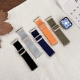thumbnail image 5 of Nylon Stretchy Solo Loop Watch Band, Compatible with Apple Watch Series 1-10, SE, Ultra, for iWatch 42(Series 1/2/3)/44/45/46/49mm, Adjustable Replacement Strap for Women Men - Gray, 5 of 8