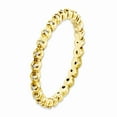 thumbnail image 3 of 925 Sterling Silver Stackable Diamond Gold-plated Ring Eternity Band Size 9 (.09 cttw.), 3 of 6