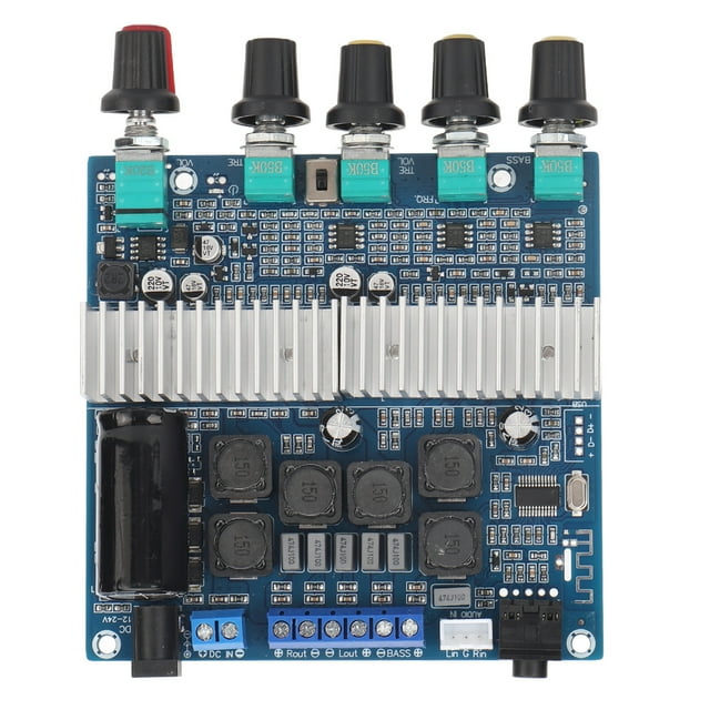 Module Board, 2.1 Power Board High Power Bass and Treble Control Left and Right Channel Volume Adjustment for Bass Speaker