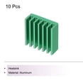 thumbnail image 3 of Uxcell 10Pcs 14x14x6mm Heatsink Aluminum Radiator With Fixed Sticker for Chip CPU, Power Transistor, FET, IC,Green, 3 of 6