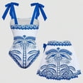 thumbnail image 5 of SwiftWear Retro Floral One Piece Swimsuit with Cover Up Sarong Skirt Women's Slimming Bathing Suit Set Vintage Beachwear, 5 of 8