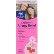 KR Childrens Diphenhydramine HCl Allergy Relief Cherry Flavor Liquid - 4 fl oz - Pack of 2