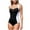 Black, variant on Elegant Solid Color One Piece Swimsuit for Women Simple Design Slim Fit Comfortable Swimwear for Summer Beach Holiday