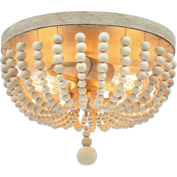 Semi-Flush Mount Ceiling Light for Living Room Entryway Hallway Kitchen Girl’s Room Baby’s Nursery, Oak