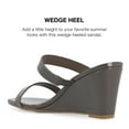 thumbnail image 3 of Journee Collection Womens Clover Tru Comfort Foam Low Heel Wedge Sandals, 3 of 6