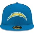 thumbnail image 2 of Men's New Era Powder Blue Los Angeles Chargers Omaha 59FIFTY Fitted Hat, 2 of 6