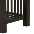thumbnail image 4 of Moen 21 Inch Side End Table, White Faux Marble, Bottom Shelf, Black Wood, 4 of 5
