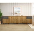 thumbnail image 2 of WAMPAT Sideboards Buffet Cabinet, 4-in-1 Wood Wide Credenza Storage Cabinet with 6 Doors and 2 Drawers, Modern Kitchen Coffee Bar Table with Storage Shelves for Living Room Dining Room, Oak Brown, 2 of 8