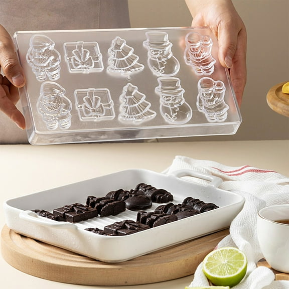 Gmogad 3D Heart Shaped Chocolate Mold Transparent Acrylic Candy Mould for Homemade Chocolates, Durable Clear Plastic Baking Mold for Candy Soap Ice Making, Easy Release DIY Kitchen Tool