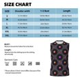 thumbnail image 4 of Bixox Men's Vinyl Records Musical Notes Printed Shirt Sleeveless Fitness Tank Top-X-Large, 4 of 5