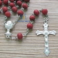 thumbnail image 6 of 12 PCS First Communion Favor Red Scented Rose Petal Rosary Necklace Gift for guest Rosario de Recuerdo para Primera Comunion, 6 of 7