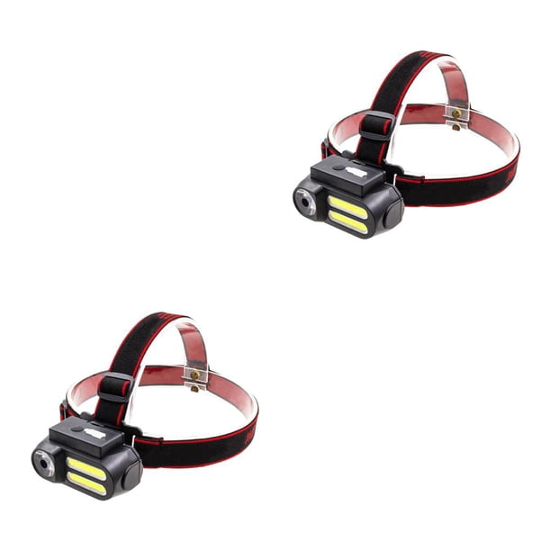 Advancent Faro de alto brillo para acampar, senderismo, 4 modos, linterna, pesca nocturna, correr, linterna frontal, equipo para exteriores, tipo Tipo 1 2piezas